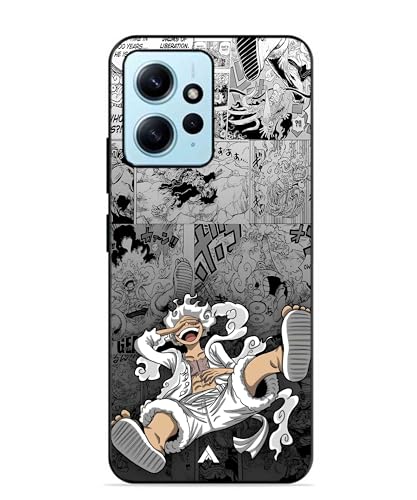 Image of Premium Anime 2 Case for Xiaomi Redmi Note 12 4G (Glossy Finish) Soft-Touch Metal TPU Back Cover, Shockproof, Designer, Aesthetic Mobile Phone Case