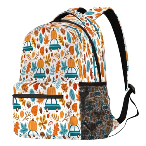 Sac à dos citrouilles d'automne grand format pour ordinateur voyage et école
