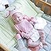 Poupées en Silicone pour Nouveau-nés Faites à la Main en Vinyle Souple 22"55cm Réel à la Recherche réaliste de Sommeil Reborn Baby Doll Sucette à Aimant Gratuit (3#, Corps en Coton)