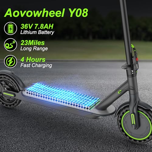 Image of Aovowheel Electric Scooter for Adults, Folding E Scooter with 350W /500W Motor 16 /24 Mph Top Speed, Max 19-23 Miles Long Range, 8.5'' /10'' /14''Tires Commuting Scooters with Dual Brakes System, APP
