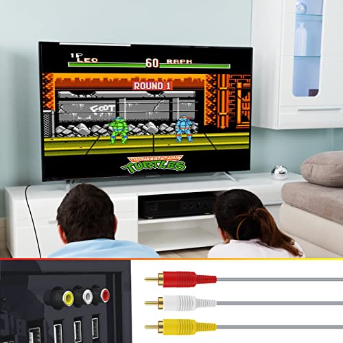 Image of 2Pack Wii Wii U AV Cable,Composite Retro Audio Video Standard AV Cable TV Connector Cable Cord Wire Compatible with Nintendo Wii /Wii U, 3RCA Cable for Modern HD LCD LED TV
