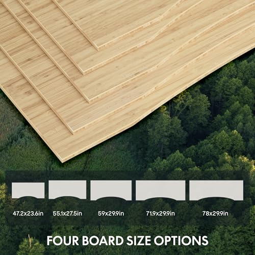 Image of FlexiSpot E6 Bamboo 3-Stage Dual Motor Electric Standing Desk 55 x 28 Sit Stand Up Desk, Holds 220 lbs, Adjustable Height w / Memory Presets, Solid Bamboo Curved Desktop & Black Frame, Ships in 2 Boxes