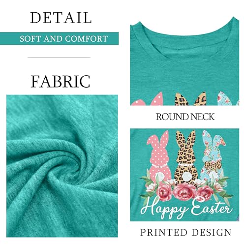 Image of Ithalt Kids Easter Shirts for Girls Cute Bunny Graphic Tshirt Easter Long Sleeve Tops 5-14y