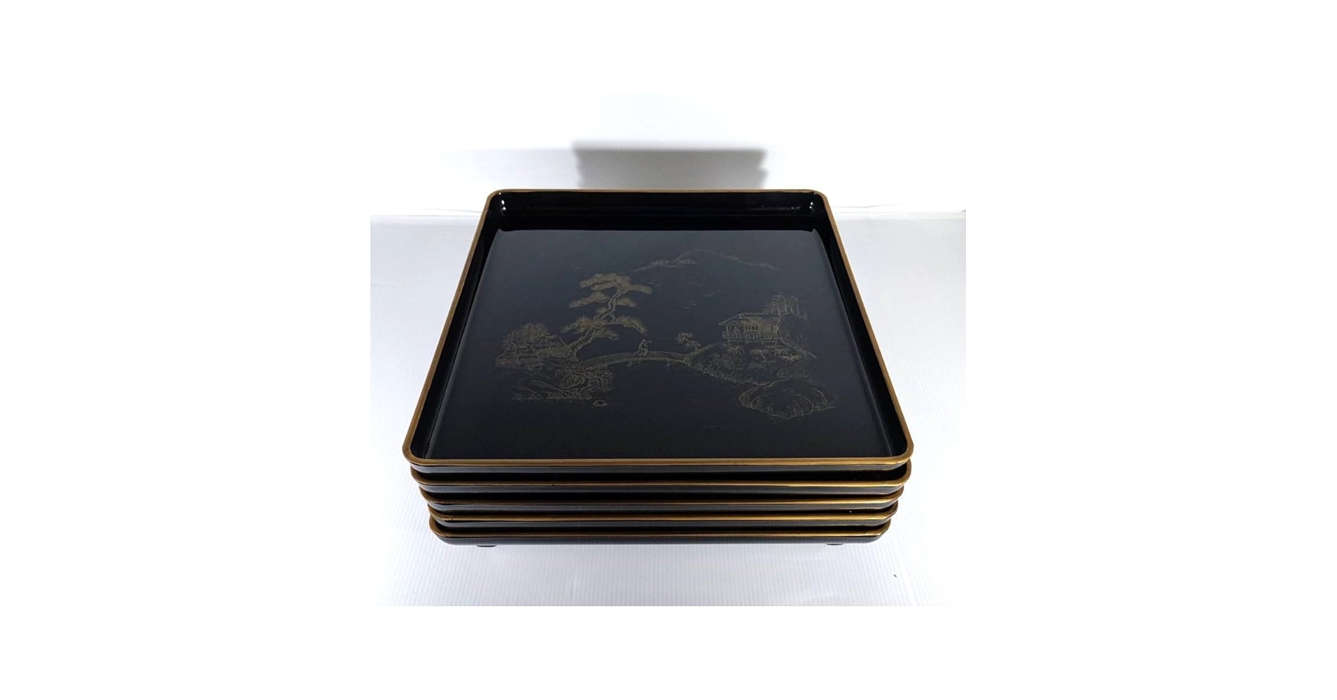 Amazon.co.jp: 時代物 御舎席膳 輪島塗 懐石膳 5客まとめて 河口特製