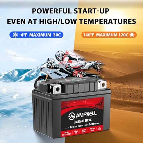 Image of YTX5L-BS Lithium Motorcycle Battery 12V 210A 3.5Ah Replacement YTZ7S-BS Powersport Battery, Motorcycle, ATV, UTV,Moped, 4 Wheeler and Generator Battery etc,Polarity [- +]