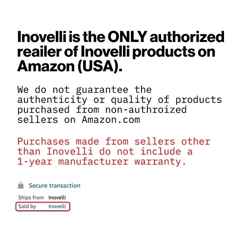 Inovelli Z-Wave Dimmer Switch (Black Series) | No Neutral ZWave Switch | Repeater, 3-Way Smart Switch Technology, Signal Indicator | Z-Wave Plus w/S2 SmartStart