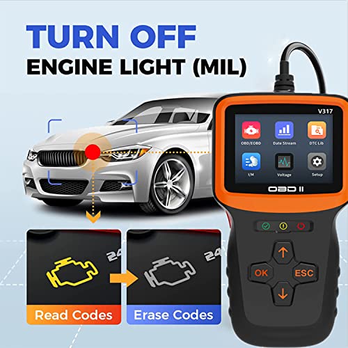 Ctobd V317 Obd2 Scanner Diagnostic Tool Professional Vehicles Scan Tools Car Check Engine Fault Warning Light Code Reader With Reset Clear For All Obd Ii Eobd Protocol Cars Automotive #TOP1