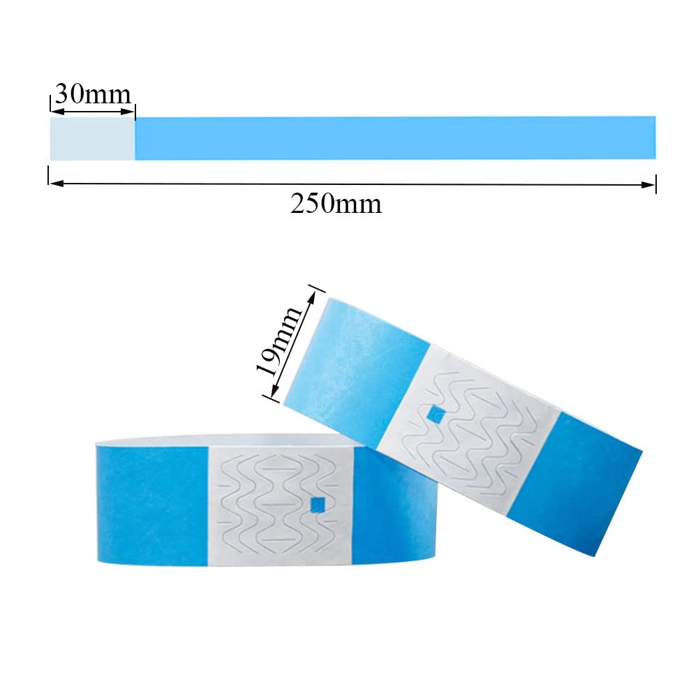 Lot De 140 Bracelets D'identification En Papier - Autocollants, Usage Unique - 7 Couleurs - 19x250 Mm - 4