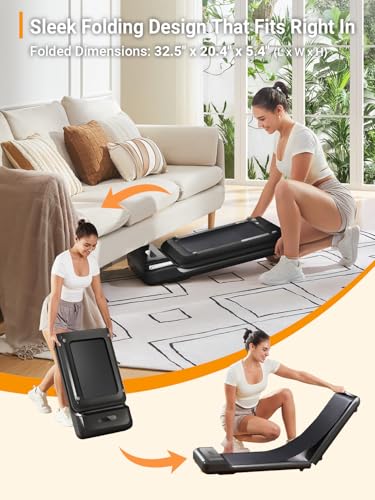 Image of WalkingPad C2 Foldable Walking Pad Treadmill, Under Desk Compact Design | Foldable design for compact storage and space saving, Smart FootSense control and LED display for easy daily walking use