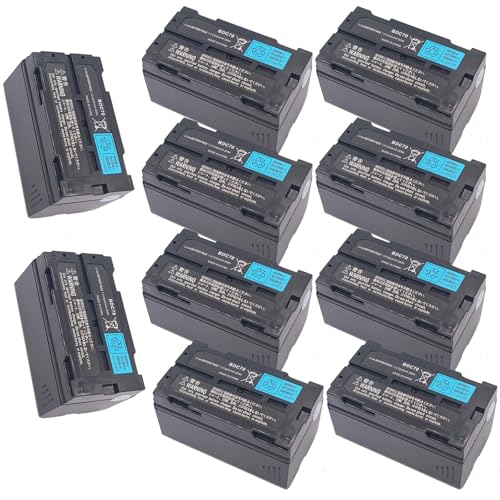 LINHUPAK (10-Pack) BDC70 Li Ion 7.2V 5240mAh Battery for Sokkia Total Stations/GPS, Robotic Total Stations and GNSS Receivers