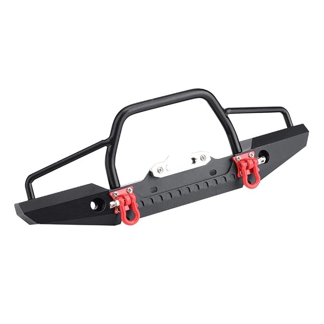 Foto 6 de 8 de RC Parachoques Delantero, 1/10 RC Crawler Metal Front Bumper LED Luz Diseño Resistente para Competición