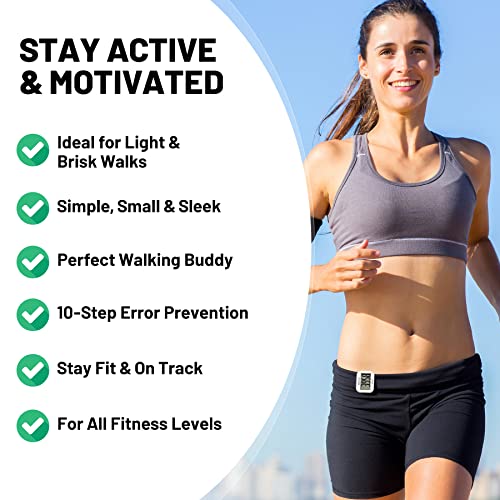 Image of 3D Pedometer for Walking, Simple Step Counter with Large Digital Display, Step Tracker with Removable Clip Lanyard, Accurately Track Steps for Men Women Seniors-White