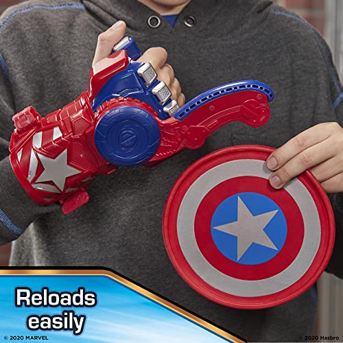 Avengers Nerf Power Moves Marvel Captain America Shield Sling Nerf Disc-Launching Toy For Kids Roleplay, Toys For Kids Ages 5 And Up (Amazon Exclusive) #TOP3