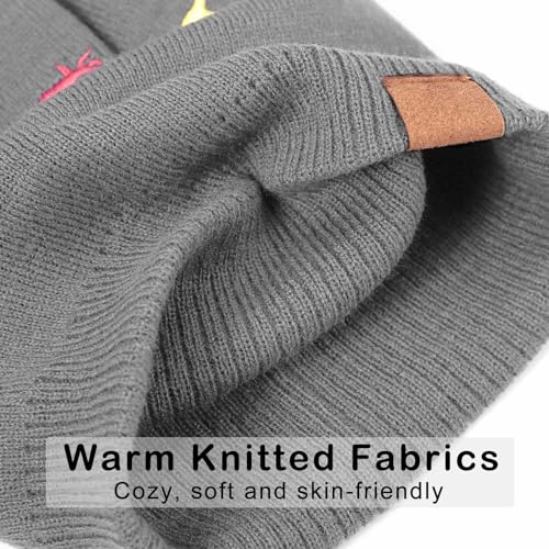 Baby Boy Winter Beanies Hat Cute Toddler Kids Warm Knit Embroidered Dinosaur Hats3