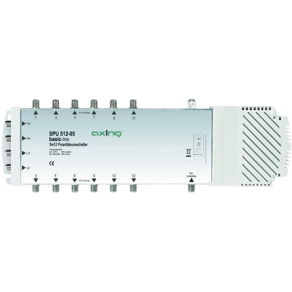 Axing SPU 512-05 Multischalter 5 in 12, SAT aktiv, Quad-tauglich (Schaltnetzteil)