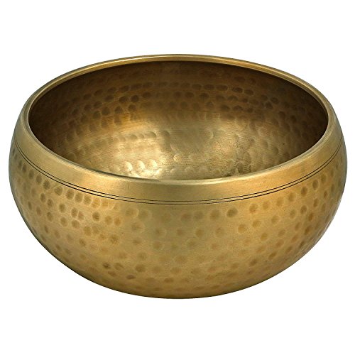 Bol chantant tibétain en laiton martelé main de 11,4 cm pour purifier l'esprit