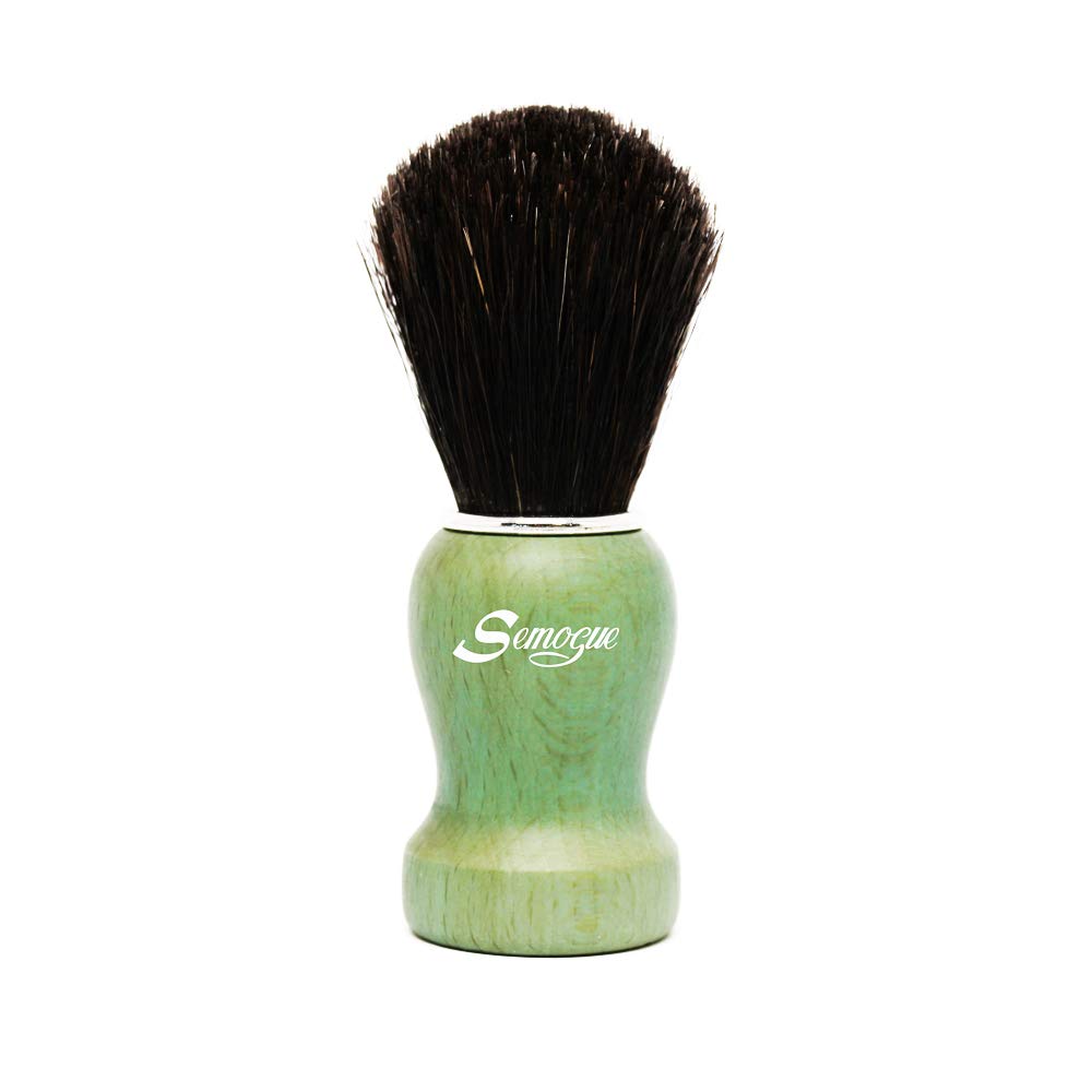 Brocha de Afeitar Semogue Pharos-C3 Cavallo Pure Black - Mango Verde Oceano