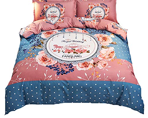 Parure de lit durable et douce ensemble 4 pièces imprimé chic - 2