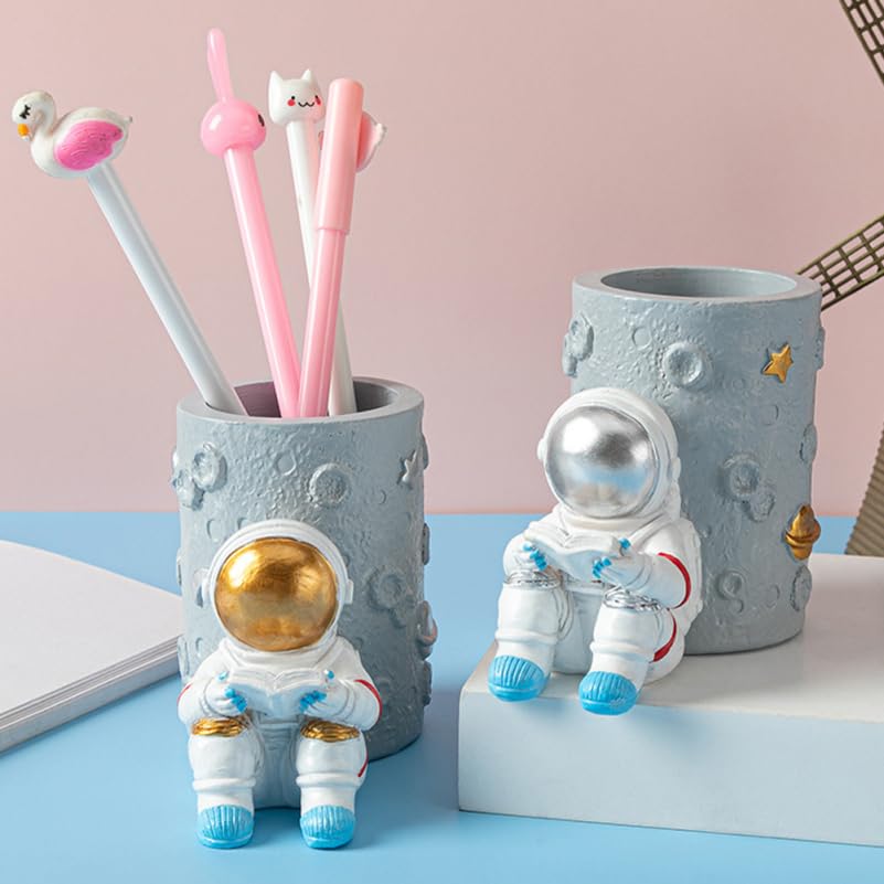 Pot à crayons astronaute décoration de bureau créative espace