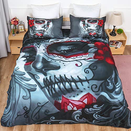 WONGS BEDDING Copripiumino Teschio Copripiumino