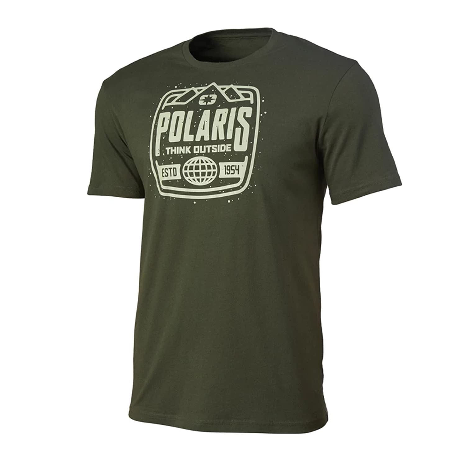 PolarisMen's Stamp Short Sleeve T-Shirt, Classic Fit, Ring Spun Cotton, Green - 2861564