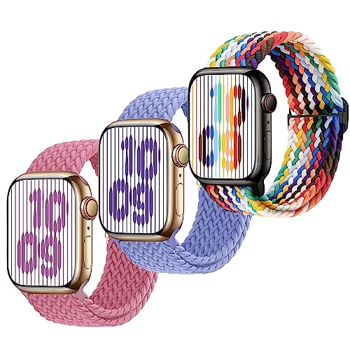 Braided Stretchy Strap Compatible with Kids Apple Watch Band...