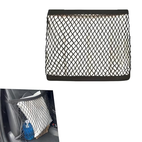 Titgoes Car Seat Net 19.96 x 19.96 Multi-Function Stretch Storage Bag Tear-Resistant Single-Layer Seat Storage Net Universal for Most Car SUV Truck (Black)