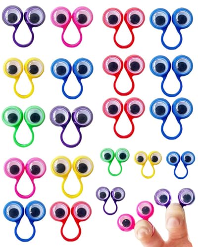 JUKOTA 20 Piezas Squishy toys Colorido Eye Finger Toy, fidget toys,Eyes Finger Marioneta Party Bag Favor Juguete para niños Cumpleaños Fiesta de Halloween
