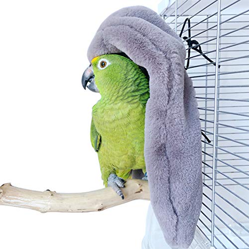 image for QBLEEV Cozy Corner Fleece Bird Blanket，Parrot Cage Snuggle Hut Cuddl