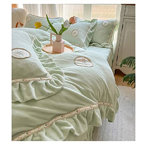 Housse de couette en velours de lait premium pour lit princesse de 1.8m