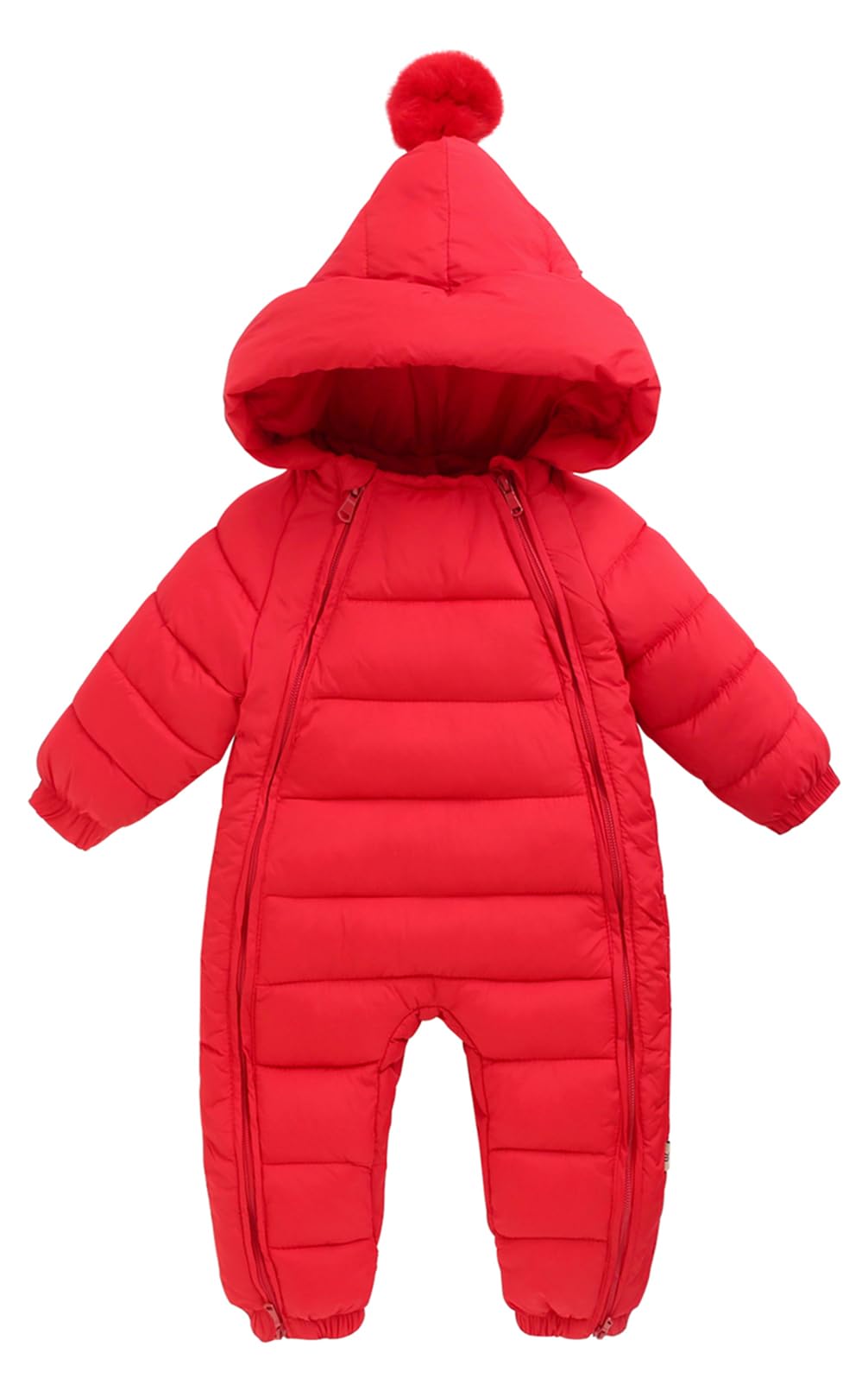 AIEOE Ropa de Bebe Niña Invierno Mameluco con Capucha Traje de Nieve Para Niños Manga Larga Recien Nacido 0-24 Meses