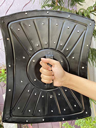Image of AnNafi Medieval Barbarian Armor Templar Viking 18 inch Iron Shield| Handmade Battle Ready Functional Warrior Metal Shield