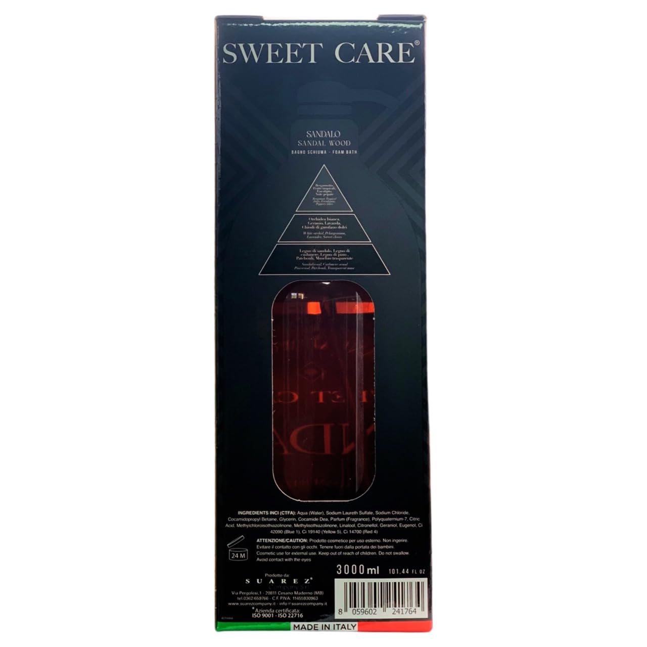 2x Bagnoschiuma SANDALO Con Dispenser, Per Un'Idratazione Delicata Che Lascia La Pelle Morbida e Dolcemente Levigata, Grazie Alla Formulazione Con Intensa Fragranza Al Sandalo 3000ml