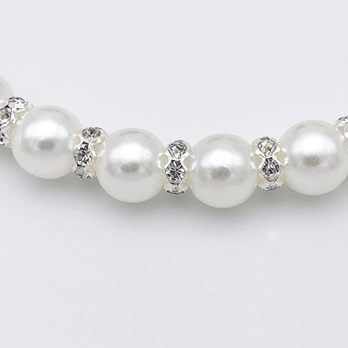 Miniatura 4 de Collar de perlas de diamante para perros pequeños, cachorros, collar de boda con diamantes de imitación brillantes para gato, ropa de chihuahua