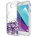 Galaxy J7 Sky Pro Case,Galaxy J7 Prime / J7 V / J7 Perx / / Halo Liquid Case with HD Screen Protector,LeYi Glitter Sparkle Cute Girls Women Clear TPU Protective Case for Samsung J7 V 2017 ZX Purple