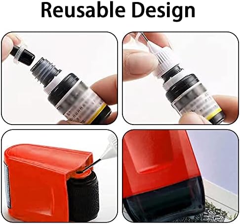 2 Pcs Data Defender Wide Roller Stamp Identity Theft Stamp Confidential Roller Stamp for Secure Confidential ID Blackout Security