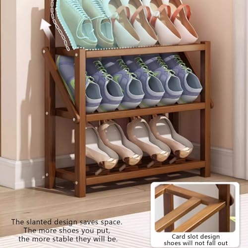Meuble à chaussures étroit pour entrée étroite | Finition bambou - 5