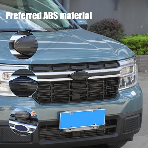 Image of Car Front Rear Tailgate Logo Frame Cover Trim Emblem USA Flag Sticker for Ford Maverick 2022-2024 Logo Emblem Decoration Cover (Front)
