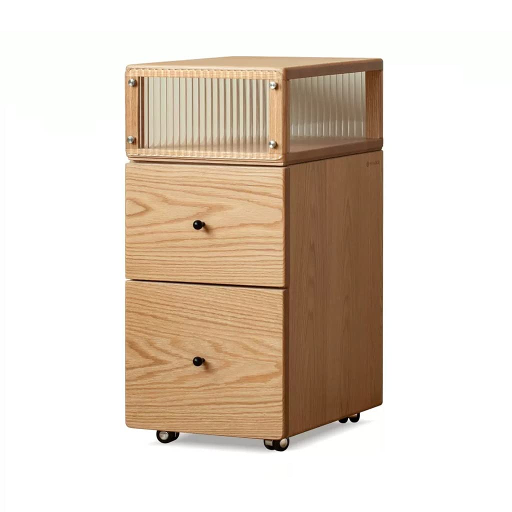 BHGFYXBS Side Tables Bedroom Home Multi-Functional Bedside Table Bedroom Ultra-Narrow Storage Cabinet Double Drawer Living Room Sofa Side Cabinet Bedside Tables