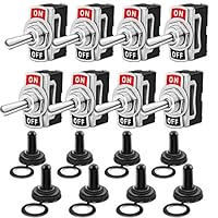 5 Interruttori A Levetta ON-OFF - Impermeabili, Metallici, Per Auto E Barche 125V/10A - Foto 5