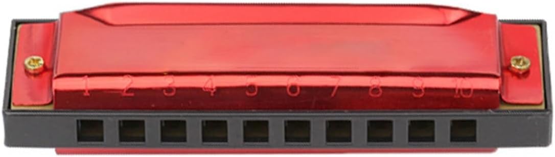 harmonicas for adults 10 hole colorful blues harmonicaRed