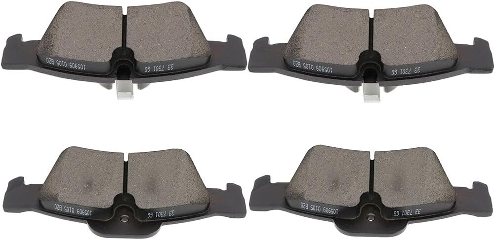 LSAILON Rear 4PCS Brake Pads Kit Fits 2005-2011 For Mercedes-Benz G55 AMG 2013-2016 For Mercedes-Benz G63 AMG 2017 For Mercedes-Benz G65 AMG 2007-2009 For Mercedes-Benz GL320 D1122-8228