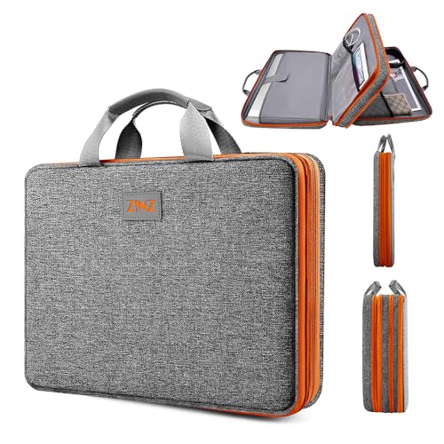 ZINZ Schlank und Erweiterbar 15 15,6 16 Zoll Laptop Hülle Tasche mit Griff Riemen, Stoßfeste Wasserdicht PC Sleeve kompatibel mit die meisten 15"-16" Laptops MacBook/Dell/HP/Lenovo/Acer/Ausu,G01OG01
