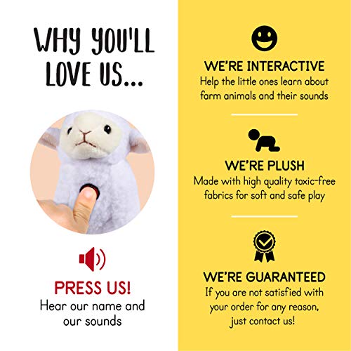 Plush Creations Talking Plush Farm Animals For Toddlers With A Plush Barn House Carrier, Animal Farm Set Includes 4 Soft Cuddly Plush Stuffed Animals, A Plush Cow Plush Horse Plush Lamb Plush Rooster #TOP5