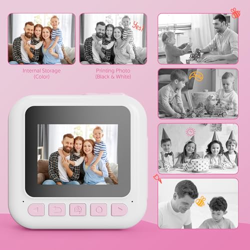 Image of Contixo Kids Camera Instant Print, Birthday Gifts for Girls and Boys, Pink | 1080P Video | 16X Zoom | 32GB Storage | Age 3 Years Up | Portable Travel Toy