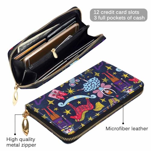 Personalized Leather Photos Wallet，Custom Long Style Leather wallet,Soft Zipper High Capacity Wallet for Women Mom,Daughter,Best Friend Presents(2-Sided Design)3