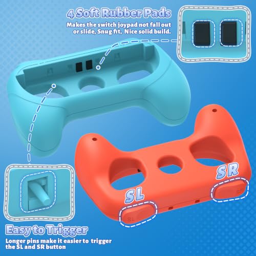 Image of FASTSNAIL Switch Controller Grips for Nintendo Switch 2 /1 /OLED for Joy-Con | Switch Joypad Holder Handle Kit, Wear-Resistant & Anti-Slip, Ergonomic Design, Switch Grip for Joycon 2 /1 Accessories, 2 Pack