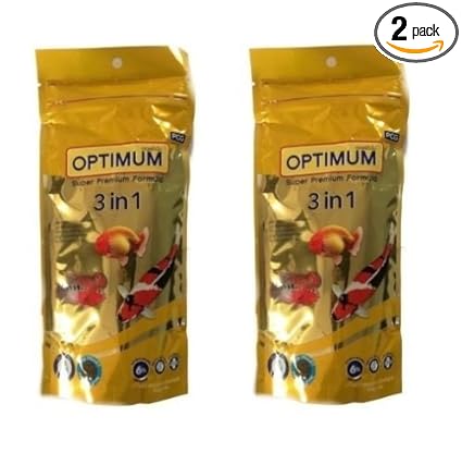 Optimum 3 in 1 | Premium Fish Food | 100 g x 2 | Happy Fins