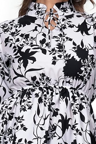 Image of Women Crepe Trendy Ruffel Tunic Tops