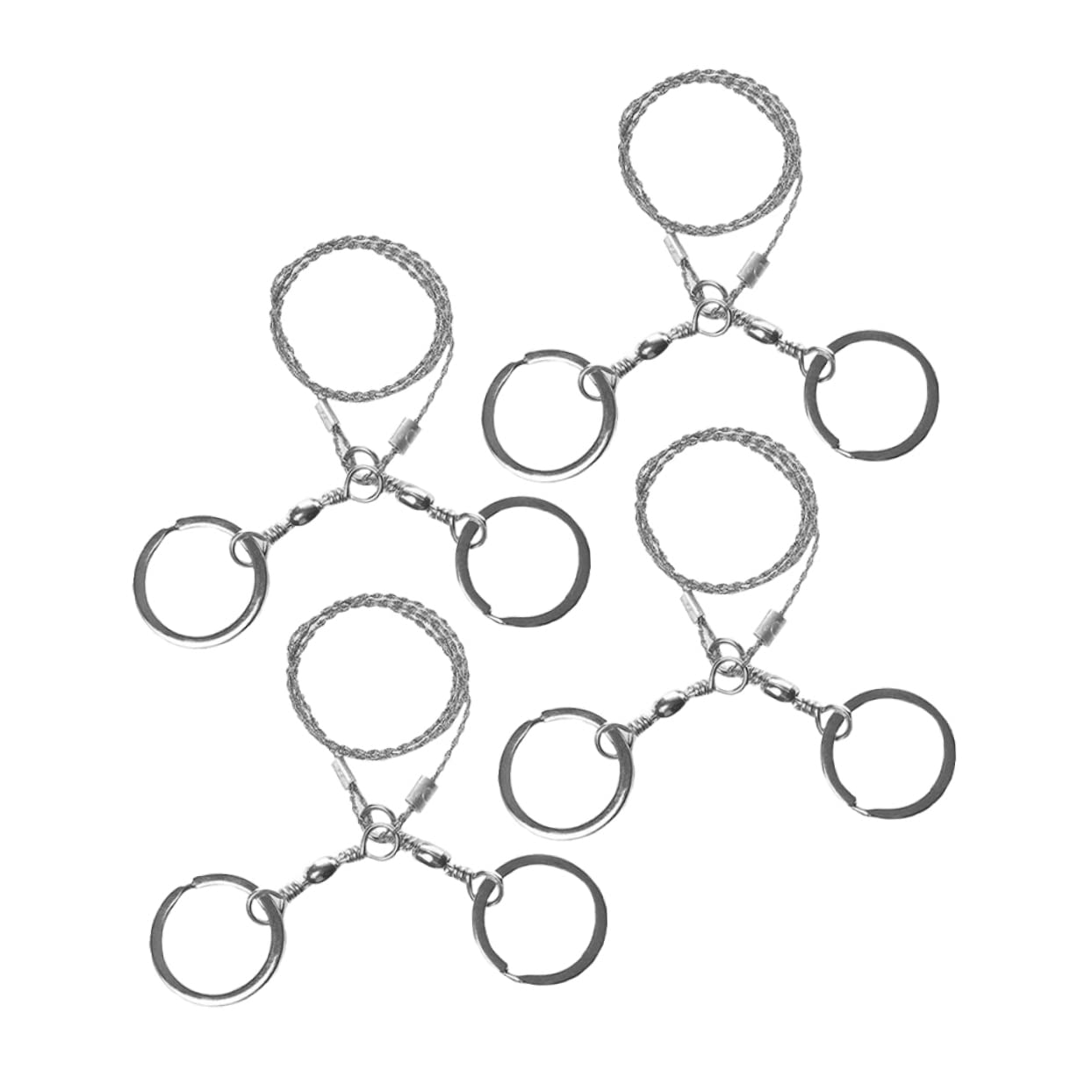 Mipcase Survival Chain Survival Accessory Pocket Spiral Wire Saw for Hiking Camping